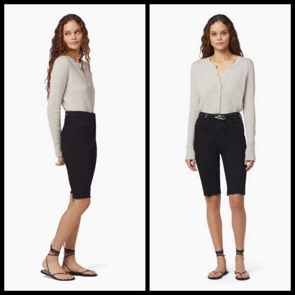 💕FAVORITE DAUGHTER💕 The Eva Long Slim Short ~ Portland Black 27 NWT - Picture 4 of 12